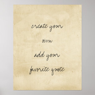 poster crie sua própria sepia de textura angustiad