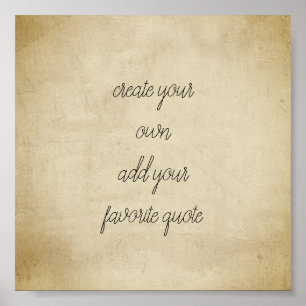 poster crie sua própria sepia de textura angustiad