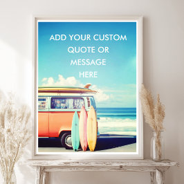 Poster Crie sua própria Van de Surf Retroativo Motivacion