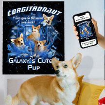 Crie suas próprias fotos de cachorro espacial retr