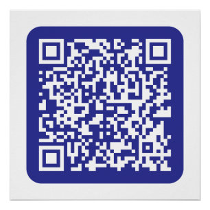 Pôster Crie um código QR escaneável Azul escuro editáve