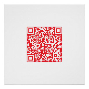 Pôster Crie um código QR vermelho (editável) que possa se