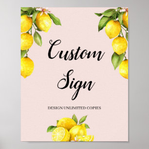 Poster Crie você mesmo um sinal personalizado de limão cí