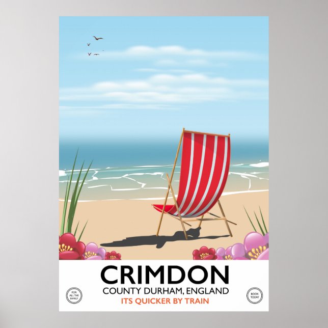 Poster Crimdon, County Durham, Inglaterra. (Frente)