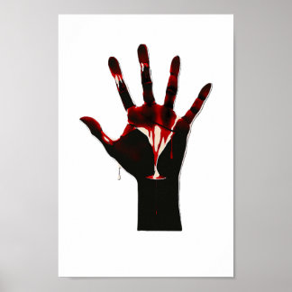 Poster Crimson Flow – Graphic Hand Expression