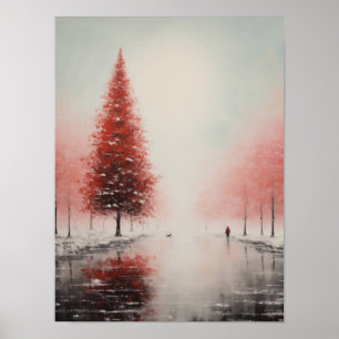 Poster Crimson Solitude em Abraço de inverno