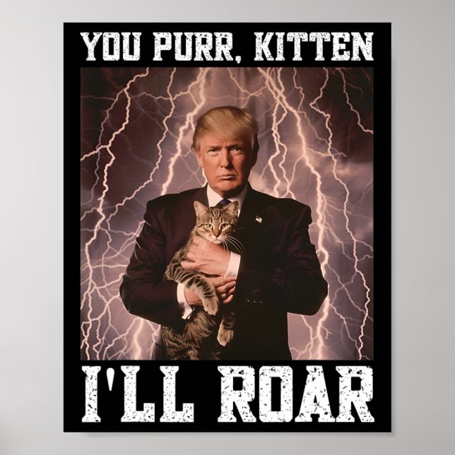 Poster Cringy Alpha Trump Kitten Meme Gato Protetor Cring (Frente)