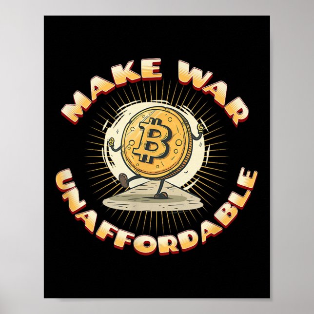 Poster Criptomoeda bitamecomia torna guerra inacessível (Frente)