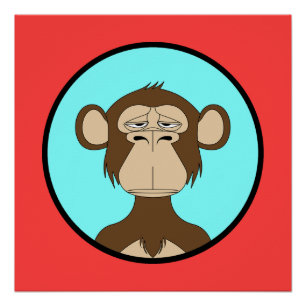 Pôster Criptomoeda de Arte de Macaco Entediado
