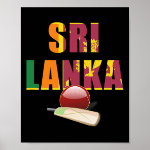 Poster Críquete Bandeira Sri Lanka T Ll
