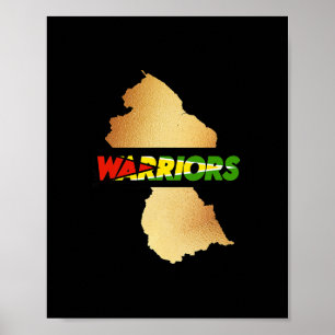 Poster Críquete Caribenho Guyana Warriors Críquete Guiane