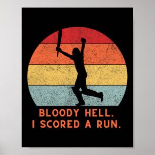 Poster Críquete Críqueteiro Divertido Humor Esportivo Crí