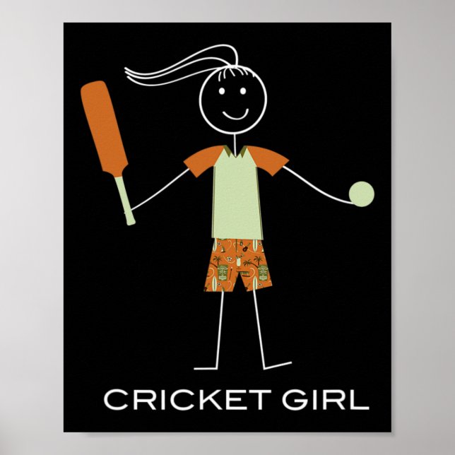 Poster Críquete de Mulheres Engraçadas  (Frente)