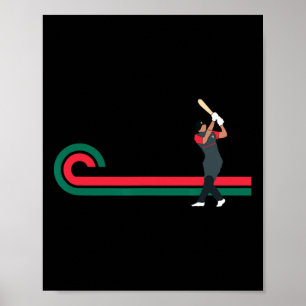 Poster Críquete Ngladesh Para Jogadores De Críquete E Fãs