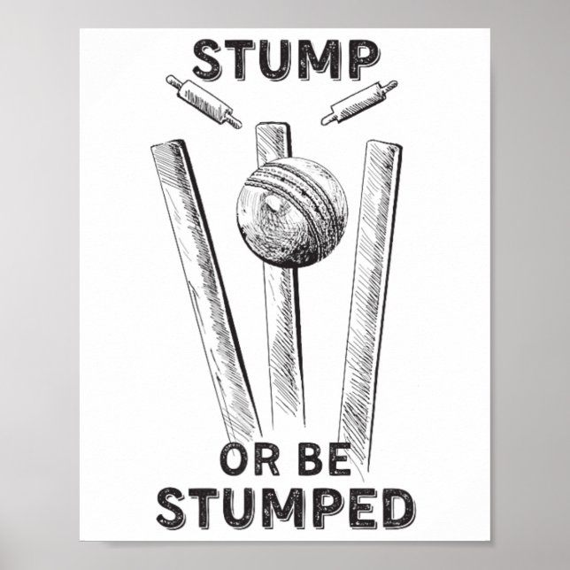 Poster Críquete T20 Jersey Derrubar ou Ser Derrubado  (Frente)