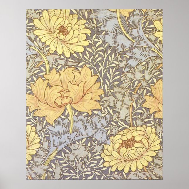 Pôster Crisântemo Flor Bonita William Morris (Frente)