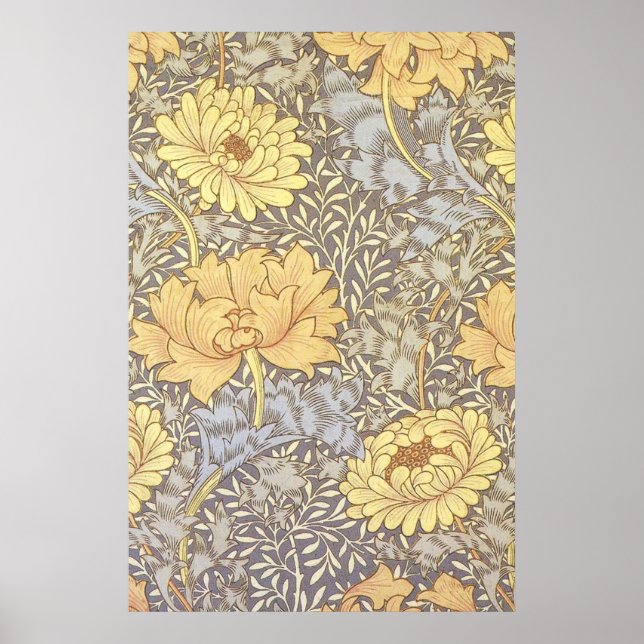 Pôster Crisântemo Flor Bonita William Morris (Frente)