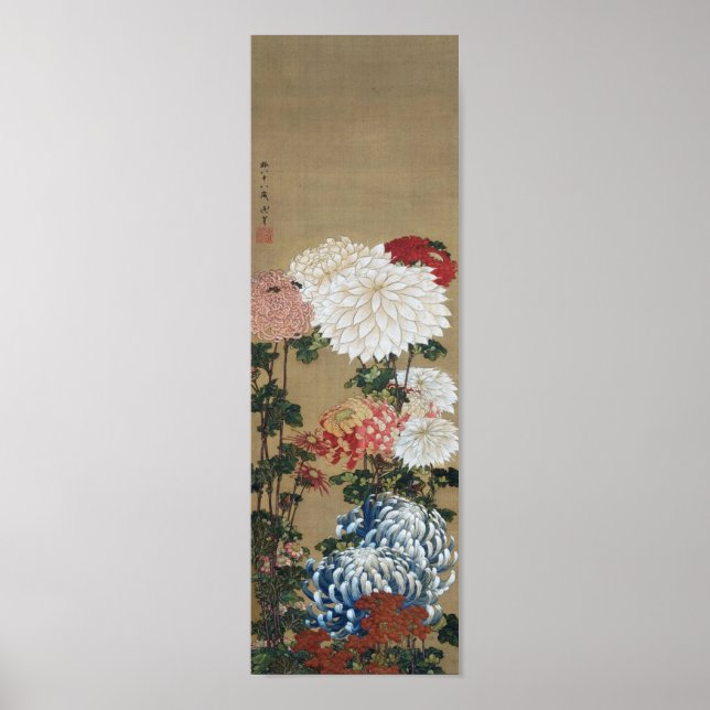 Poster Crisântemo, Hokusai (Frente)