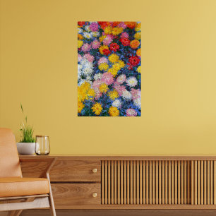 Poster Crisântemos por Claude Monet