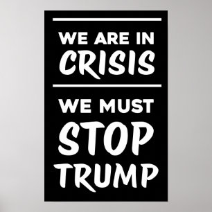 Poster CRISE Anti-Trump   Preto   Protesto