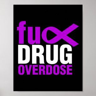Poster Crise de Sobredose de Drogas Masculina Conscientiz