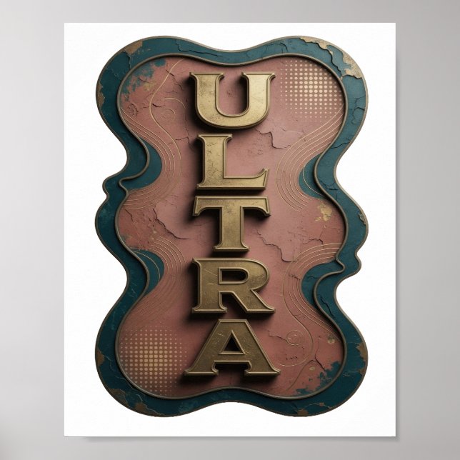 Poster Crisp Gold ULTRA Design Moderno (Frente)