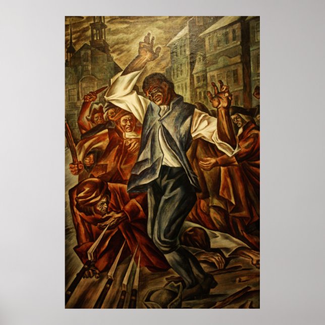 Poster Crispus Attucks by Herschel Levit (Frente)