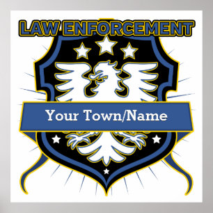 Poster Crista da heráldica da polícia