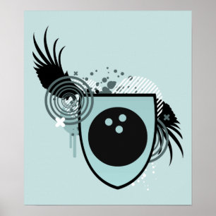 Pôster crista de boliche hi-fi