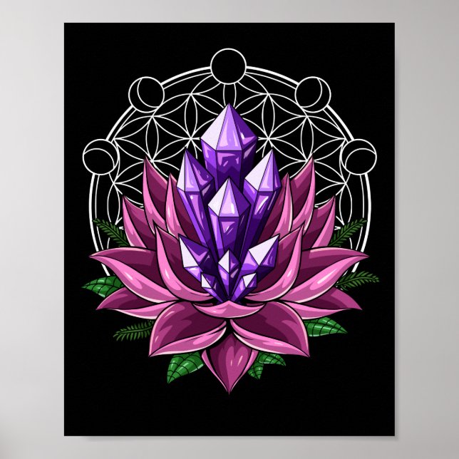 Poster Cristais Espiritais Lotus (Frente)