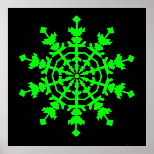 Poster Cristal de Gelo - Verde