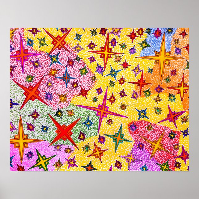 Poster Cristalizar - desenho de abstrato (Frente)