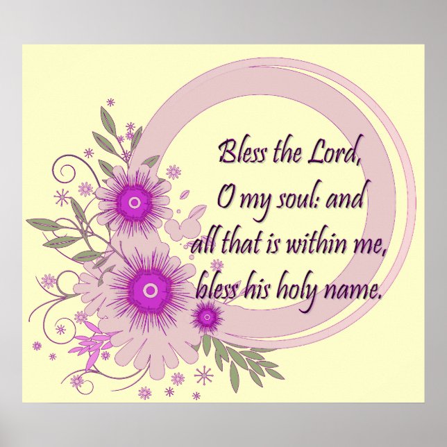 Poster cristão com escritura (Frente)