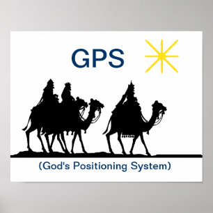 Poster cristão do Natal de GPS