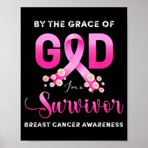 Poster Cristão Pela Graça De Deus Sobrevivente Câncer De
