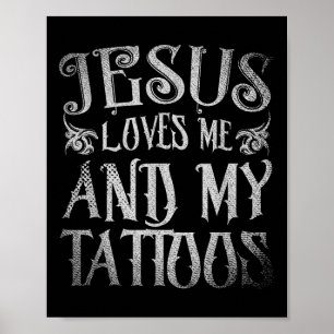 Poster Cristão Tatuador Jesus Me Ama E Minha Tatuagem