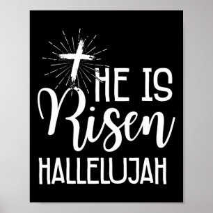 Poster Cristãos páscoas Jesus Ele É Risen Hallelujah Men