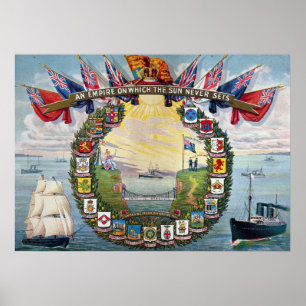 Poster Cristas de colônias britânicas