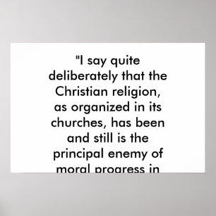 Pôster Cristianismo é inimigo do progresso