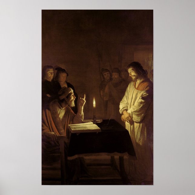 Poster Cristo antes do Alto Sacerdote, 1617 (Frente)