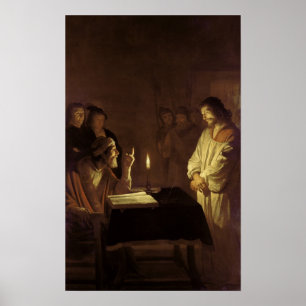 Poster Cristo antes do padre alto, 1617