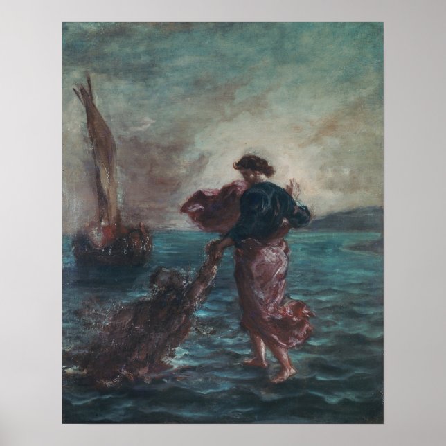 Pôster Cristo caminhando na água (Frente)