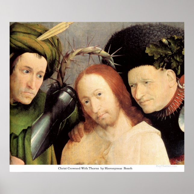 Poster Cristo Cortado por Cornos por Hieronymus Bosch (Frente)