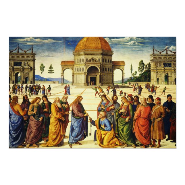 Pôster Cristo dando as teclas ao Santo Peter (Frente)