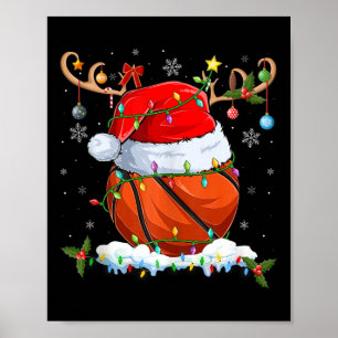 Poster Cristo de Basquete Santa Hat para Reindeer de Ilum