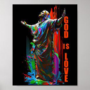 Poster Cristo Deus É Design De Amor Para Christian J
