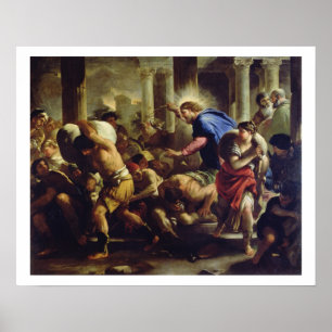 Pôster Cristo dirigindo os comerciantes do templo