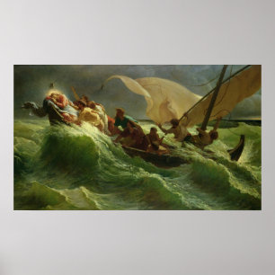 Pôster Cristo Dormindo em seu barco