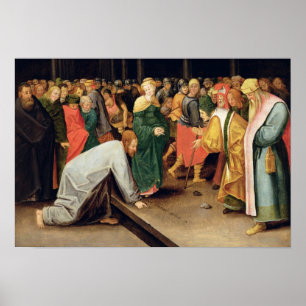 Poster Cristo e o adultèrio recolhido mulheres, 1628