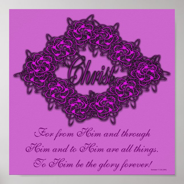 Poster Cristo é o centro - Moda rosa (Frente)